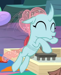 Size: 375x463 | Tagged: safe, imported from derpibooru, screencap, ocellus, uprooted, cropped, cute, diaocelles, eyes closed, flying, solo, zen garden