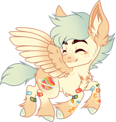 Size: 831x868 | Tagged: safe, artist:mourningfog, imported from derpibooru, oc, oc only, oc:berry crunch, pegasus, pony, bandaid, chest fluff, ear fluff, simple background, solo, transparent background