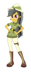 Size: 750x1735 | Tagged: safe, artist:limedazzle, edit, imported from derpibooru, daring do, human, equestria girls, background removed, female, hand on hip, simple background, solo, transparent background, vector