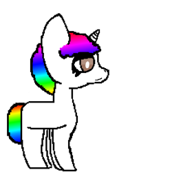 Size: 1280x1280 | Tagged: safe, artist:rxinbow, derpibooru exclusive, imported from derpibooru, oc, oc only, pony, derpibooru community collaboration, 2023 community collab, multicolored hair, pixel art, pixelated, png, ponysona, rainbow hair, short hair, simple background, solo, transparent background