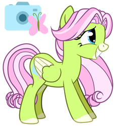 Size: 1280x1403 | Tagged: safe, artist:maximumpiracy, imported from derpibooru, oc, oc:shutterbug, pegasus, pony, female, magical lesbian spawn, mare, offspring, parent:fluttershy, parent:photo finish, simple background, solo, transparent background