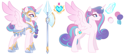 Size: 3117x1355 | Tagged: safe, artist:damayantiarts, imported from derpibooru, princess flurry heart, alicorn, pony, armor, axe, battle axe, female, mare, older, older flurry heart, simple background, solo, weapon, white background