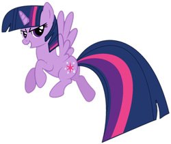 Size: 1278x1079 | Tagged: safe, artist:katsubases, artist:twilyisbestpone, derpibooru exclusive, imported from derpibooru, twilight sparkle, alicorn, pony, base used, flying, looking at you, pegasus wings, simple background, smiling, solo, spread wings, transparent background, twilight sparkle (alicorn), wings