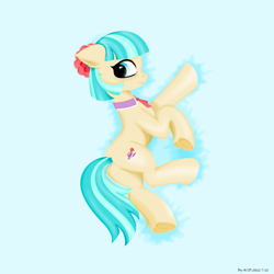 Size: 8000x8000 | Tagged: safe, artist:edenpegasus, imported from derpibooru, coco pommel, earth pony, pony, bed, butt, cute, female, high res, mare, plot, solo