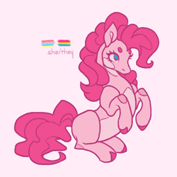 Size: 700x700 | Tagged: safe, artist:frostedsoul, derpibooru exclusive, imported from derpibooru, pinkie pie, earth pony, pony, genderflux, genderflux pride flag, headcanon, lgbt headcanon, pansexual, pansexual pride flag, pride, pride flag