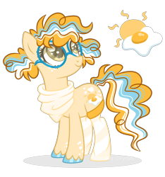 Size: 2526x2700 | Tagged: safe, artist:blazenly-obvious, imported from derpibooru, oc, oc only, oc:egg sandwich, earth pony, pony, base used, clothes, female, freckles, glasses, mare, offspring, parent:cheese sandwich, parent:pinkie pie, parents:cheesepie, round glasses, scarf, simple background, socks, solo, striped socks, transparent background, unshorn fetlocks