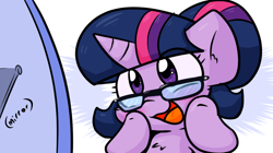 Size: 600x335 | Tagged: safe, artist:zutcha, imported from derpibooru, sci-twi, twilight sparkle, pony, unicorn, equestria girls, cute, equestria girls ponified, glasses, ponified, sci-twiabetes, solo, twiabetes, unicorn sci-twi