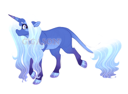 Size: 3133x2300 | Tagged: safe, artist:gigason, imported from derpibooru, oc, oc:cold night, pony, unicorn, cloven hooves, female, magical lesbian spawn, mare, obtrusive watermark, offspring, parent:princess luna, parent:trixie, parents:luxie, simple background, solo, transparent background, watermark