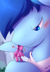 Size: 700x1000 | Tagged: safe, artist:skyheavens, imported from derpibooru, oc, oc only, pegasus, pony, 2019, female, macro, male, micro