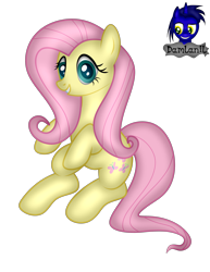 Size: 2806x3631 | Tagged: safe, artist:damlanil, imported from derpibooru, fluttershy, pegasus, pony, female, looking at you, mare, show accurate, simple background, sitting, smiling, solo, transparent background, vector, wings