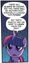 Size: 619x1322 | Tagged: safe, artist:tonyfleecs, idw, imported from derpibooru, twilight sparkle, alicorn, pony, from the shadows, spoiler:comic, dialogue, female, g4, mare, solo, speech bubble, twilight sparkle (alicorn)