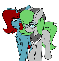 Size: 1183x1215 | Tagged: safe, artist:starry5643, imported from derpibooru, oc, oc:starry gaze, oc:trivial pursuit, earth pony, unicorn, chest fluff, cute, duo, duo male, freckles, gay, gay couple, glasses, looking at each other, looking at someone, male, shipping, simple background, transparent background