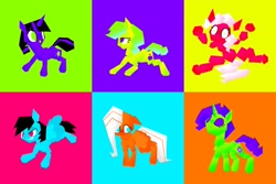 Size: 2048x1365 | Tagged: safe, artist:pastacrylic, imported from derpibooru, applejack, fluttershy, pinkie pie, rainbow dash, rarity, twilight sparkle, earth pony, pegasus, pony, unicorn, angular, mane six