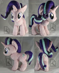 Size: 3240x4000 | Tagged: safe, artist:bastler, imported from derpibooru, starlight glimmer, pony, unicorn, blue eyes, female, horn, irl, mare, multicolored mane, multicolored tail, photo, plushie, solo, standing, tail, watermark