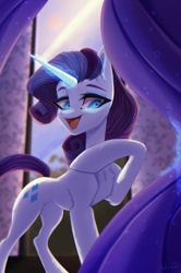 Size: 2159x3256 | Tagged: safe, artist:maybeweed, imported from derpibooru, rarity, pony, unicorn, female, glowing, glowing horn, high res, horn, mare, solo
