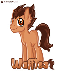 Size: 797x1002 | Tagged: safe, artist:redpalette, imported from derpibooru, oc, oc only, oc:waffles, dracony, dragon, hybrid, convention badge, cute, male, simple background, smiling, solo, stallion, white background