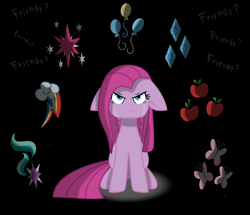Size: 1726x1484 | Tagged: safe, artist:nikytale, imported from derpibooru, pinkie pie, earth pony, pony, 2017, black background, crying, female, floppy ears, frown, mare, old art, pinkamena diane pie, simple background, solo