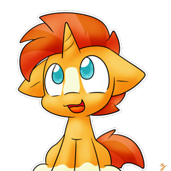 Size: 900x900 | Tagged: safe, artist:zutcha, imported from derpibooru, sunburst, pony, unicorn, blaze (coat marking), coat markings, colt, colt sunburst, cute, facial markings, foal, happy, male, open mouth, open smile, simple background, smiling, socks (coat markings), solo, sunbetes, transparent background, younger