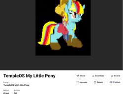 Size: 868x696 | Tagged: safe, oc, oc only, oc:terri softmare, pony, artificial intelligence, female, machine learning generated, mare