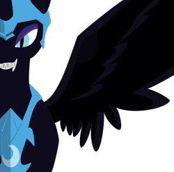 Size: 1938x1918 | Tagged: safe, artist:copycatastrophe, artist:mkovic, imported from derpibooru, nightmare moon, alicorn, pony, fangs, simple background, slit pupils, solo, transparent background, vector