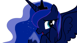 Size: 3000x1686 | Tagged: safe, artist:mkovic, imported from derpibooru, princess luna, alicorn, pony, cute, lunabetes, simple background, smiling, solo, transparent background, vector