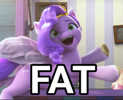 Size: 1159x948 | Tagged: safe, edit, edited screencap, imported from derpibooru, screencap, pipp petals, pegasus, pony, spoiler:my little pony: make your mark chapter 2, spoiler:myms01e04, ali-conned, cropped, fat, female, funny, g5, mare, my little pony: make your mark, my little pony: make your mark chapter 2, op is a duck, solo