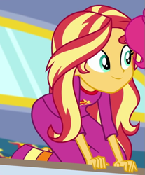 Size: 625x754 | Tagged: safe, imported from derpibooru, screencap, pinkie pie, sunset shimmer, human, equestria girls, equestria girls series, sunset's backstage pass!, spoiler:eqg series (season 2), clothes, cropped, pajamas