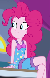 Size: 517x810 | Tagged: safe, imported from derpibooru, screencap, pinkie pie, human, equestria girls, equestria girls series, sunset's backstage pass!, spoiler:eqg series (season 2), clothes, cropped, nightgown, pajamas, solo