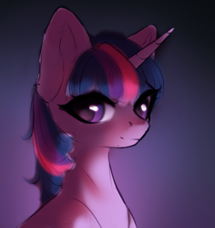 Size: 2205x2340 | Tagged: safe, artist:moonstarshining, imported from derpibooru, twilight sparkle, pony, unicorn, bust, female, mare, solo