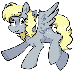 Size: 1280x1246 | Tagged: safe, artist:paamyu, imported from derpibooru, derpy hooves, pegasus, pony, chest fluff, female, simple background, solo, transparent background