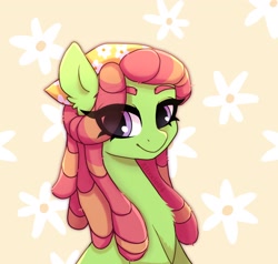 Size: 1950x1860 | Tagged: safe, artist:_alixxie_, imported from derpibooru, tree hugger, earth pony, pony, bandana, bust, dreadlocks, female, looking at you, mare, portrait, smiling, smiling at you, solo