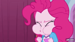 Size: 640x360 | Tagged: safe, imported from derpibooru, screencap, applejack, pinkie pie, equestria girls, equestria girls (movie), animated, hand over mouth
