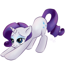 Size: 2800x2800 | Tagged: safe, artist:spicychaidoesart, imported from derpibooru, rarity, pony, unicorn, female, iwtcird, meme, simple background, solo, stretching, transparent background