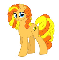 Size: 1552x1573 | Tagged: safe, artist:catlover1672, imported from derpibooru, bumblesweet, bee, earth pony, insect, pony, female, mare, simple background, smiling, white background