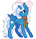 Size: 75x80 | Tagged: safe, artist:randomartistiguess, imported from derpibooru, oc, oc:fleurbelle, alicorn, adorabelle, alicorn oc, animated, bow, clothes, cute, female, gif, hair bow, horn, mare, ocbetes, pixel art, scarf, simple background, transparent background, wings, yellow eyes