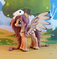 Size: 1083x1110 | Tagged: safe, artist:krowzivitch, imported from derpibooru, oc, oc:ondrea, pegasus, pony, female, figurine, irl, mare, photo, skull, solo