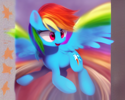 Size: 640x512 | Tagged: safe, imported from derpibooru, rainbow dash, pegasus, pony, ai content, ai generated, female, generator:stable diffusion, solo