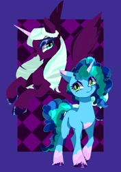 Size: 1240x1754 | Tagged: safe, artist:stacy_165cut, imported from derpibooru, opaline arcana, alicorn, pony, unicorn, spoiler:g5, spoiler:my little pony: make your mark, duo, female, g5, mare, misty brightdawn