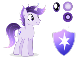 Size: 1992x1504 | Tagged: safe, artist:existencecosmos188, imported from derpibooru, oc, oc only, pony, unicorn, horn, male, shield, simple background, smiling, stallion, transparent background, unicorn oc