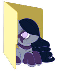 Size: 1942x2413 | Tagged: safe, artist:kb-gamerartist, artist:stryapastylebases, imported from derpibooru, oc, oc only, oc:trix, earth pony, pony, base used, choker, clothes, eyeshadow, female, folder, hair over one eye, jewelry, lying down, makeup, mare, necklace, prone, simple background, solo, stockings, tattoo, thigh highs, transparent background