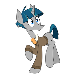 Size: 1280x1273 | Tagged: safe, artist:heyerika, artist:weatherponies, imported from derpibooru, stygian, pony, unicorn, alternate clothes, clothes, male, necktie, simple background, solo, stallion, sweater, white background