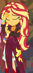 Size: 441x969 | Tagged: safe, imported from derpibooru, screencap, applejack, fluttershy, sunset shimmer, human, equestria girls, equestria girls series, sunset's backstage pass!, spoiler:eqg series (season 2), cropped