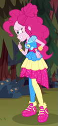 Size: 299x652 | Tagged: safe, imported from derpibooru, screencap, pinkie pie, human, equestria girls, equestria girls series, sunset's backstage pass!, spoiler:eqg series (season 2), cropped, solo
