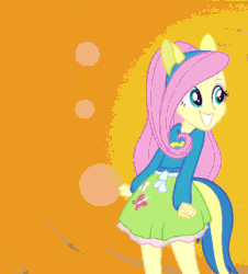 Size: 325x360 | Tagged: safe, edit, edited screencap, imported from derpibooru, screencap, fluttershy, human, equestria girls, equestria girls (movie), animated, loop, reversed, wondercolts