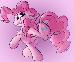 Size: 1800x1500 | Tagged: safe, artist:starcasteclipse, imported from derpibooru, pinkie pie, earth pony, pony, female, mare, pink background, simple background, smiling, solo
