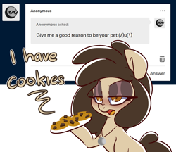 Size: 2200x1904 | Tagged: safe, artist:lou, imported from derpibooru, oc, oc:louvely, cookie, food, tumblr