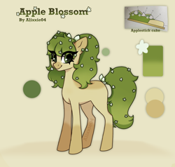 Size: 1950x1860 | Tagged: safe, artist:_alixxie_, imported from derpibooru, oc, oc:apple blossom, earth pony, pony, female, mare, solo