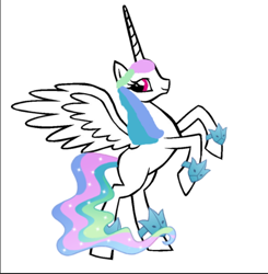Size: 512x523 | Tagged: safe, princess celestia, alicorn, 1000 hours in ms paint, clothes, cosplay, costume, nightmare night, nightmare night costume, opaline