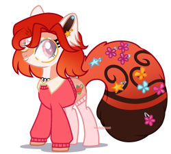 Size: 1668x1498 | Tagged: safe, artist:skyfallfrost, imported from derpibooru, oc, oc:jia mei blossom, earth pony, pony, clothes, female, glasses, mare, shirt, simple background, solo, transparent background