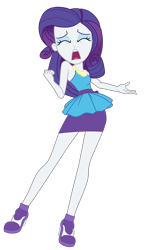 Size: 1813x2977 | Tagged: safe, artist:gmaplay, imported from derpibooru, rarity, human, equestria girls, equestria girls series, eyes closed, female, marshmelodrama, open mouth, rarity being rarity, rarity peplum dress, simple background, solo, transparent background